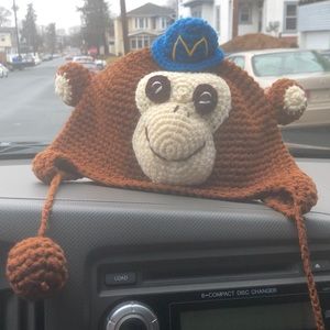 Handwoven Knit Monkey Beanie